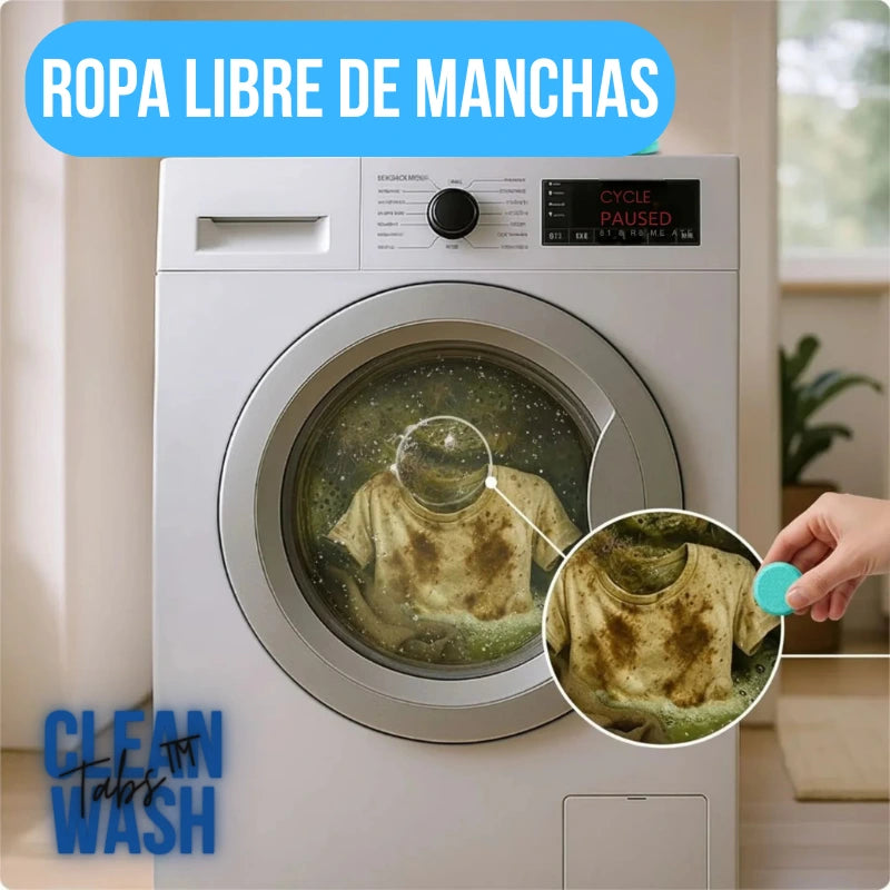 CleanWash Tabs™ - Limpieza Profunda para tu Lavadora