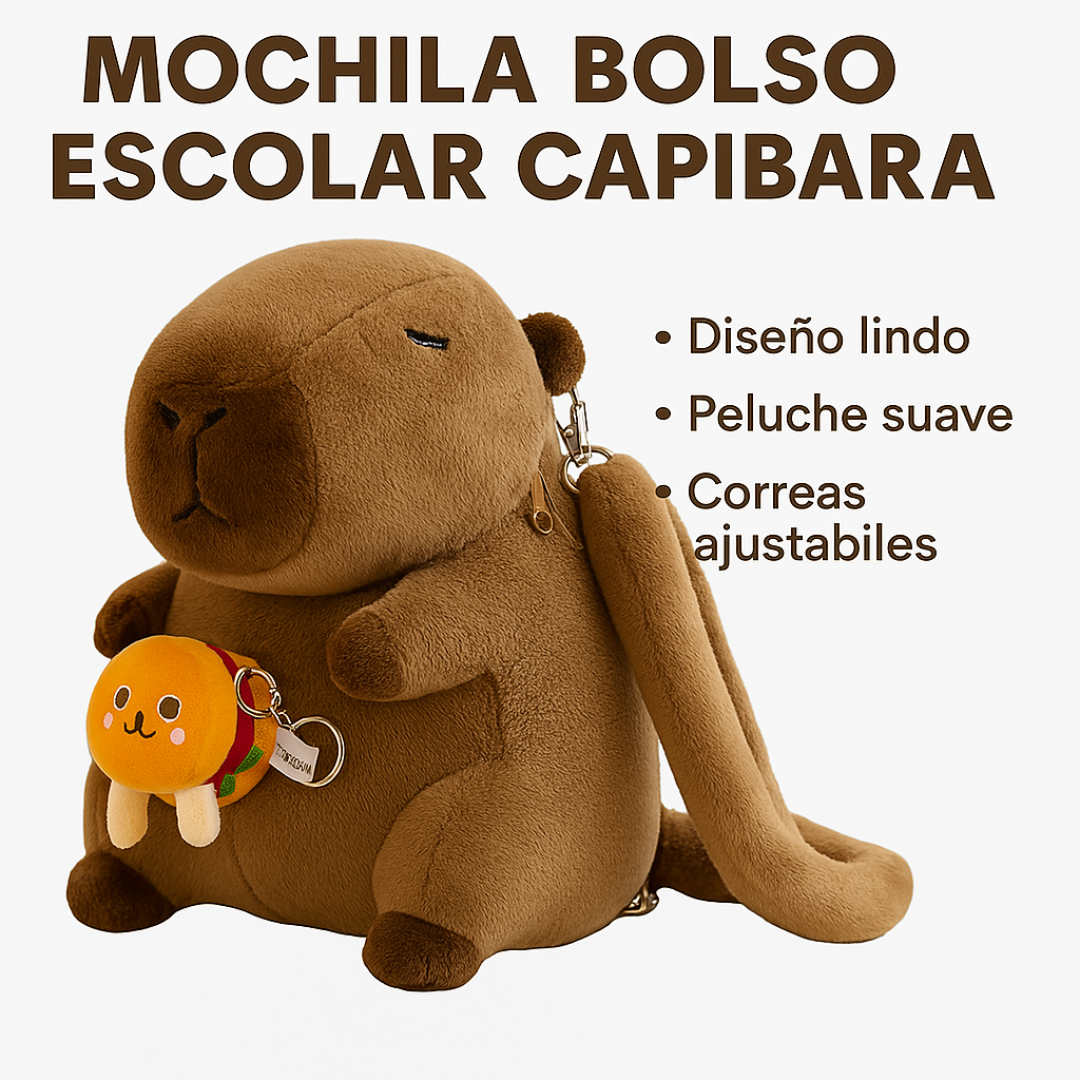 Mochila Peluche Kawaii Capibara