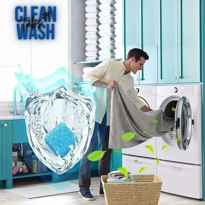 CleanWash Tabs™ - Limpieza Profunda para tu Lavadora
