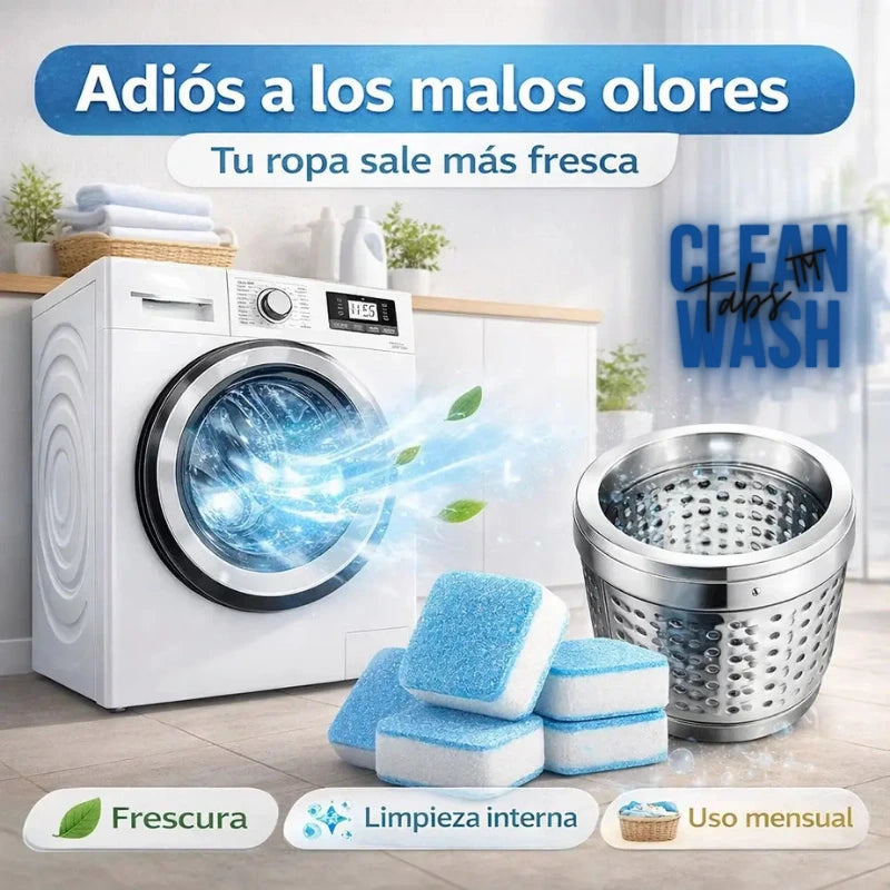 CleanWash Tabs™ - Limpieza Profunda para tu Lavadora