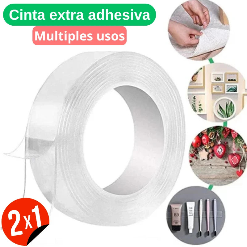 2x Cinta adhesiva mágica -✨ ¡Pega y cuelga todo, en cualquier lugar!