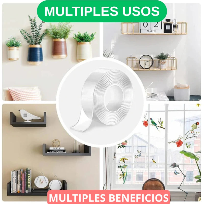 2x Cinta adhesiva mágica -✨ ¡Pega y cuelga todo, en cualquier lugar!