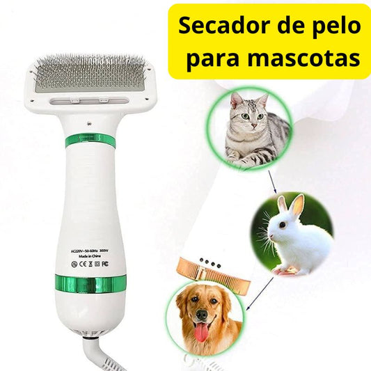 CEPILLO Y SECADOR DE MASCOTAS 2 EN 1